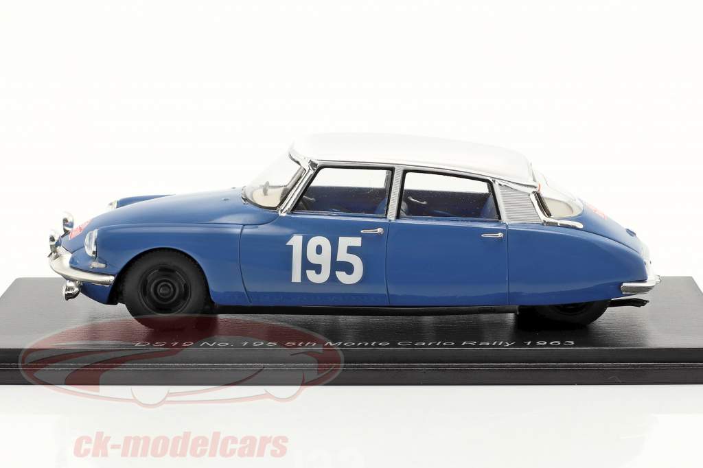 Citroen DS19 #195 5th Rallye Monte Carlo 1963 Neyret, Terramorsi 1:43 Spark