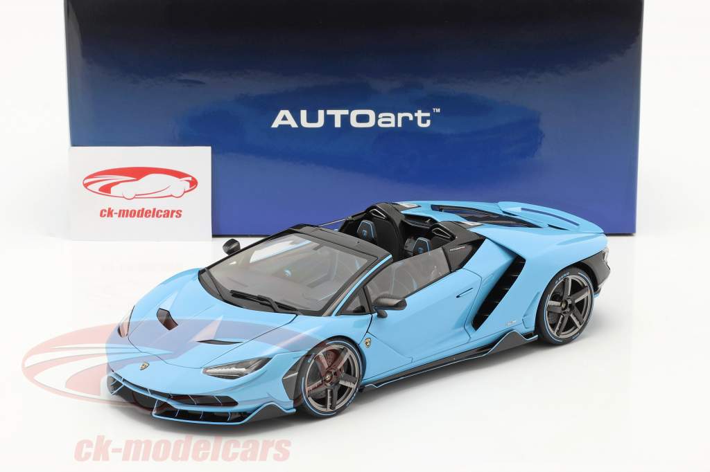 Lamborghini Centenario Roadster 建设年份 2016 浅蓝 1:18 AUTOart