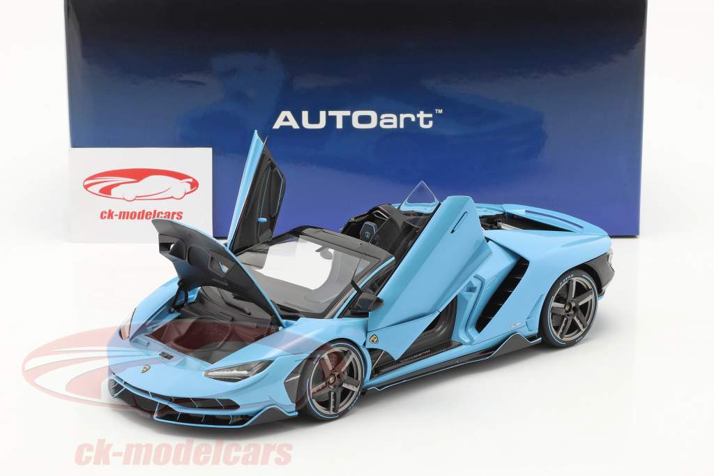 Lamborghini Centenario Roadster 建设年份 2016 浅蓝 1:18 AUTOart