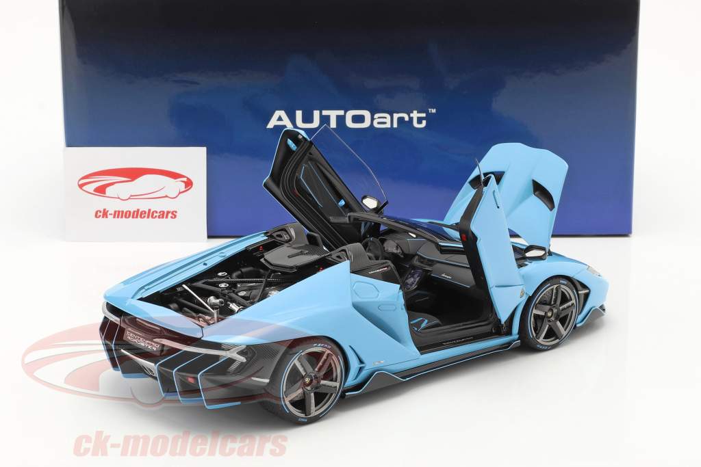 Lamborghini Centenario Roadster Byggeår 2016 Lyseblå 1:18 AUTOart