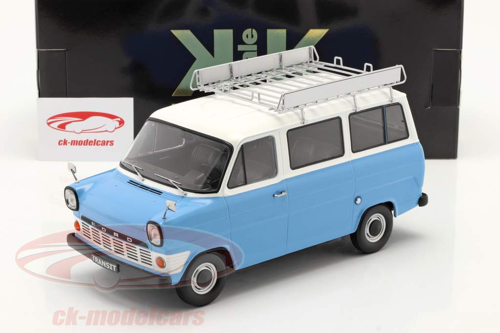 Ford Transit Bus Año de construcción 1965 Azul claro / blanco 1:18 KK-Scale