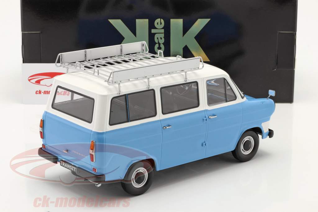 Ford Transit Bus Année de construction 1965 Bleu clair / blanche 1:18 KK-Scale