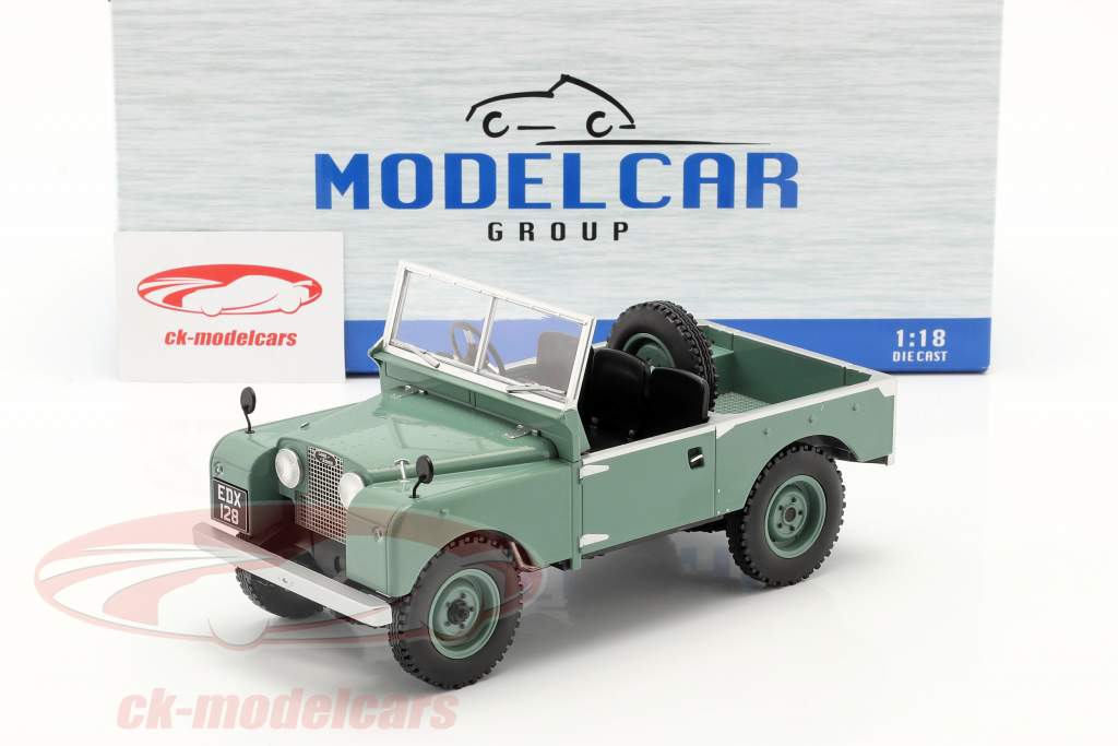 Land Rover Series I RHD without convertible top Year 1957 light green 1:18 ModelCar Group