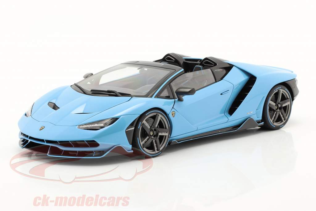 Lamborghini Centenario Roadster Année de construction 2016 Bleu clair 1:18 AUTOart