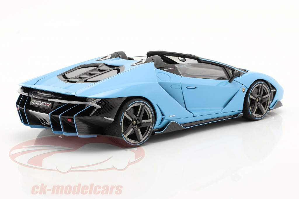 Lamborghini Centenario Roadster Année de construction 2016 Bleu clair 1:18 AUTOart