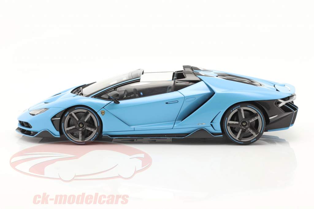 Lamborghini Centenario Roadster 建设年份 2016 浅蓝 1:18 AUTOart