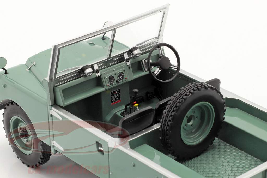 Land Rover Series I RHD sans capote décapotable Année de construction 1957 vert clair 1:18 ModelCar Group
