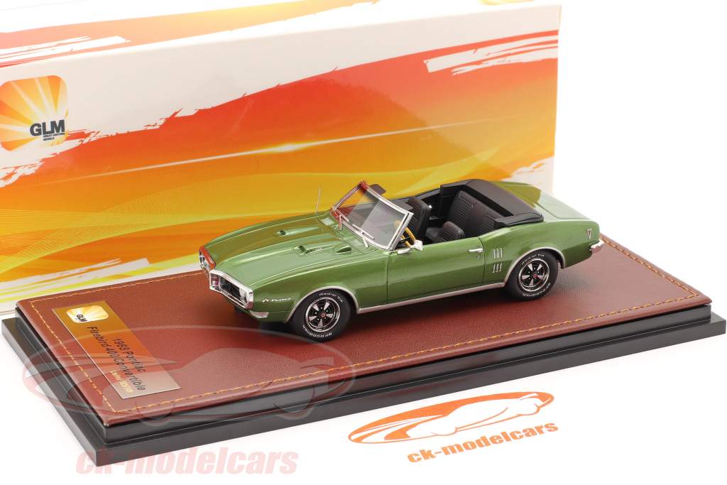 Pontiac Firebird 400 Åben Cabriolet Byggeår 1968 grøn metallisk 1:43 GLM