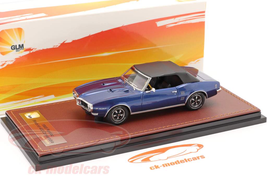 Pontiac Firebird 400 Lukket Cabriolet 1968 mørkeblå / sort 1:43 GLM