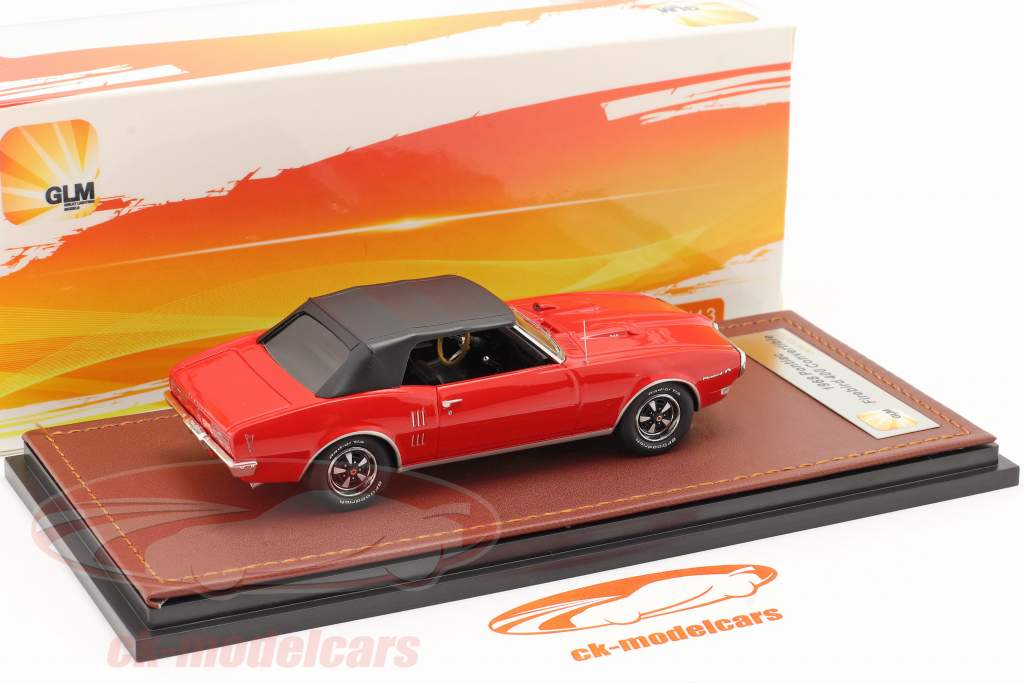 Pontiac Firebird 400 Fermé Convertible Année de construction 1968 rouge / le noir 1:43 GLM
