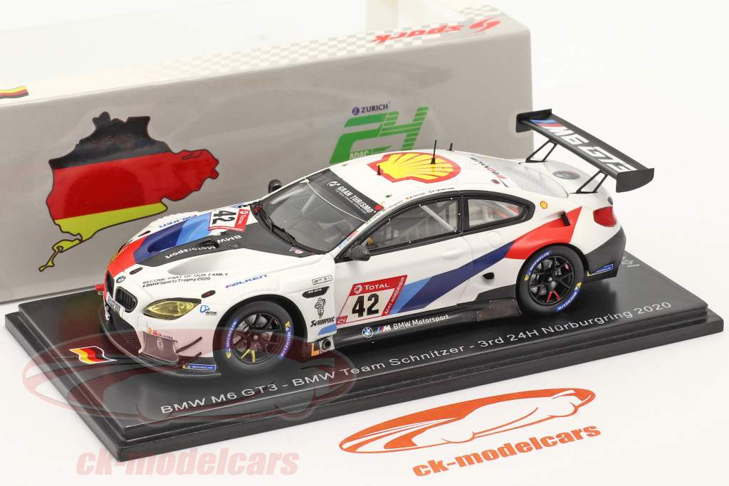 BMW M6 GT3 #42 3rd 24h Nürburgring 2020 BMW Team Schnitzer 1:43 Spark