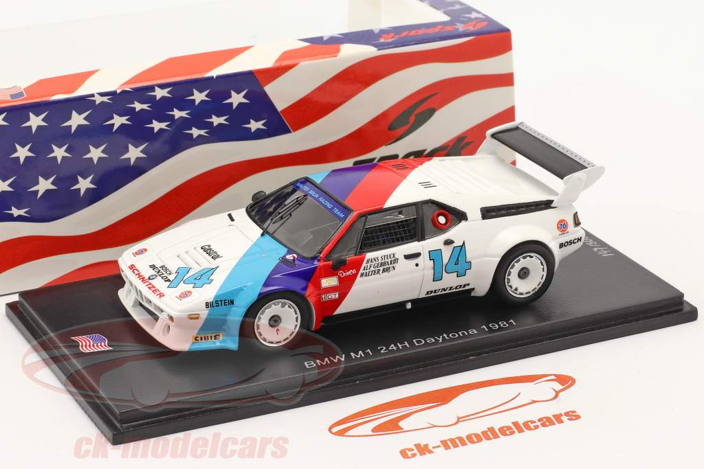 BMW M1 #14 vincitore GTO 24h Daytona 1981 Stuck, Gebhardt, Brun 1:43 Spark