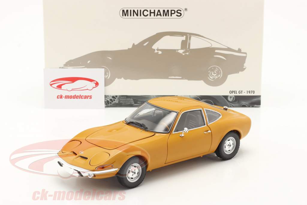 Opel GT Año de construcción 1970 amarillo ocre 1:18 Minichamps