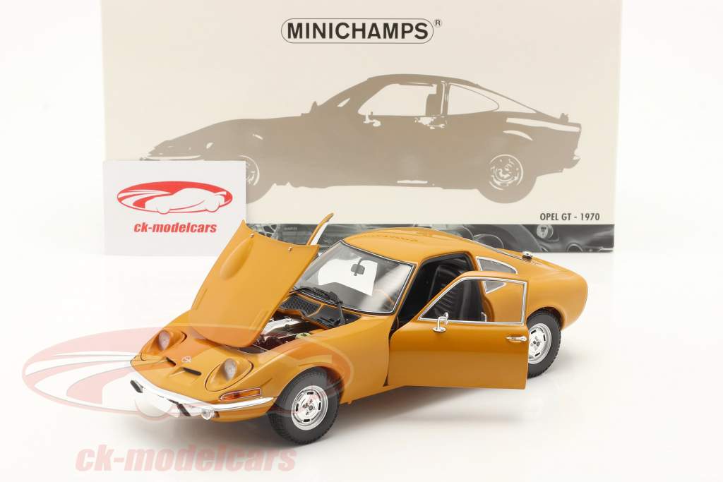 Opel GT Año de construcción 1970 amarillo ocre 1:18 Minichamps