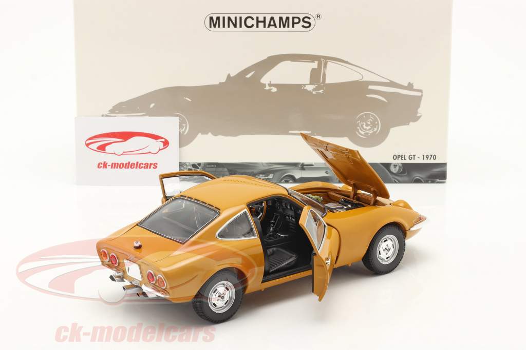 Opel GT Año de construcción 1970 amarillo ocre 1:18 Minichamps