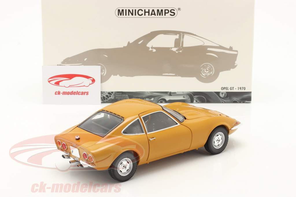 Opel GT Año de construcción 1970 amarillo ocre 1:18 Minichamps