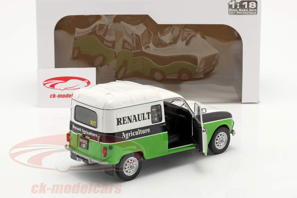 Renault 4 (R4) F4 Agriculture white / black / green 1:18 Solido