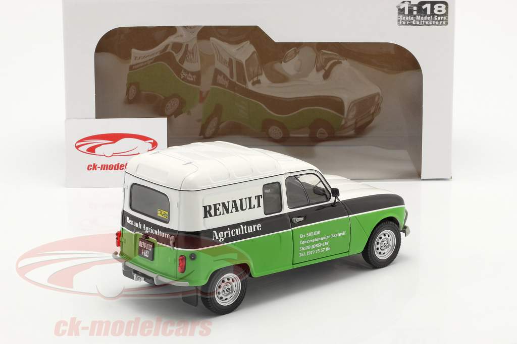 Renault 4 (R4) F4 Agriculture white / black / green 1:18 Solido