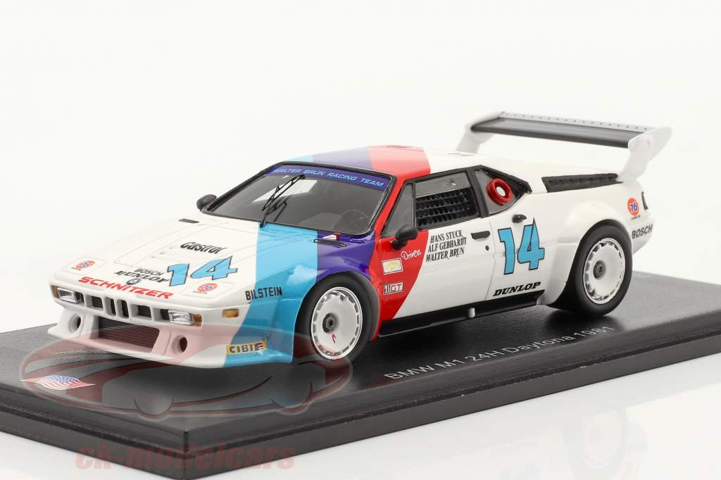 BMW M1 #14 gagnant GTO 24h Daytona 1981 Stuck, Gebhardt, Brun 1:43 Spark