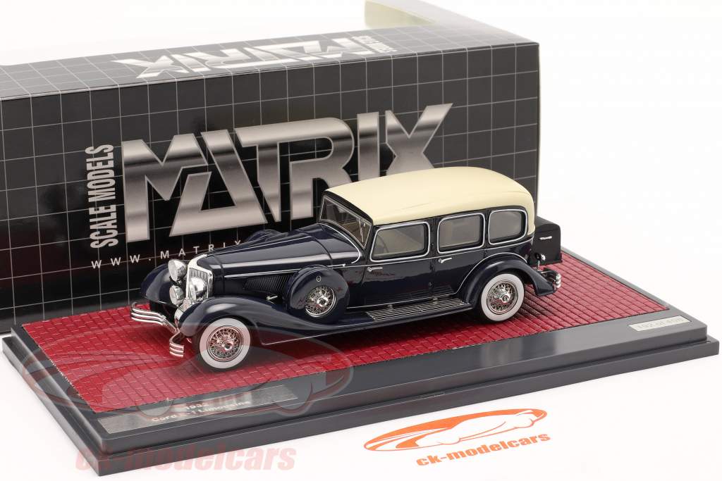 Cord E-1 limousine bouwjaar 1932 donkerblauw 1:43 Matrix
