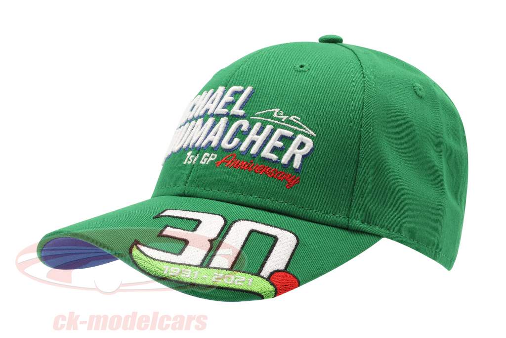 Michael Schumacher Kasket Først formel 1 GP Spa 1991 grøn
