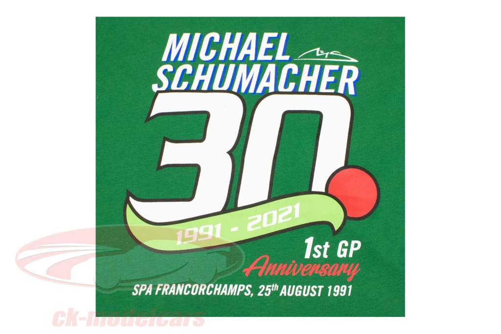 Michael Schumacher Pullover med hætte Først formel 1 GP Spa 1991 grøn