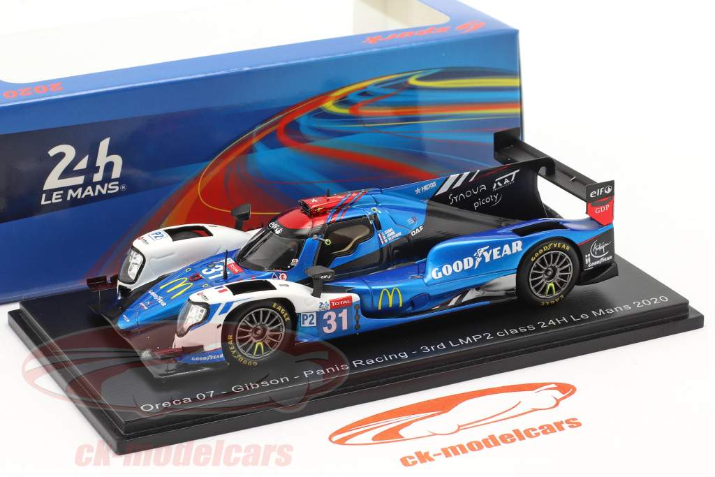 Oreca 07 #31 7e 24h LeMans 2020 Canal, Jamin, Vaxiviere 1:43 Spark