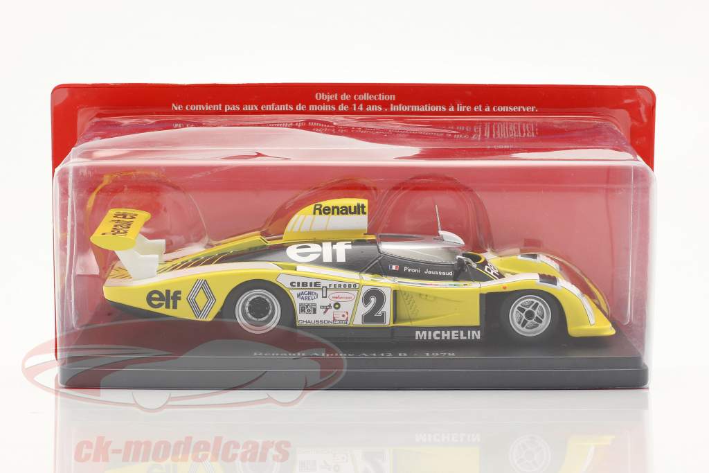 Renault Alpine A442B #2 vencedora 24h LeMans 1978 Pironi, Jaussaud 1:24 Hachette