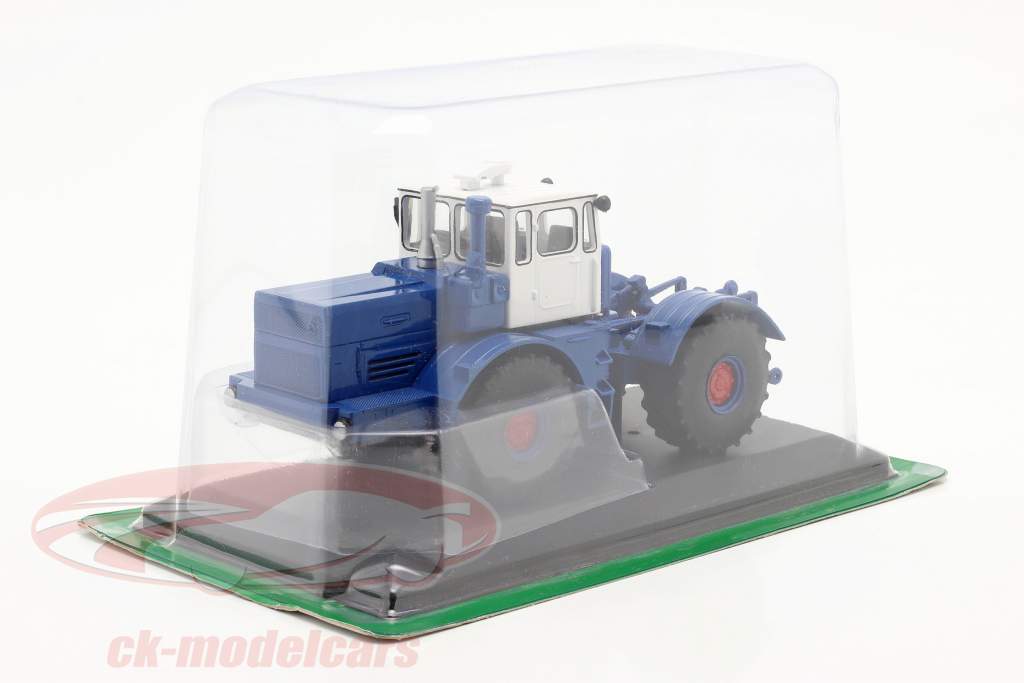 Kirovets K-701 tracteur Année de construction 1975-2002 bleu / blanche 1:43 Hachette