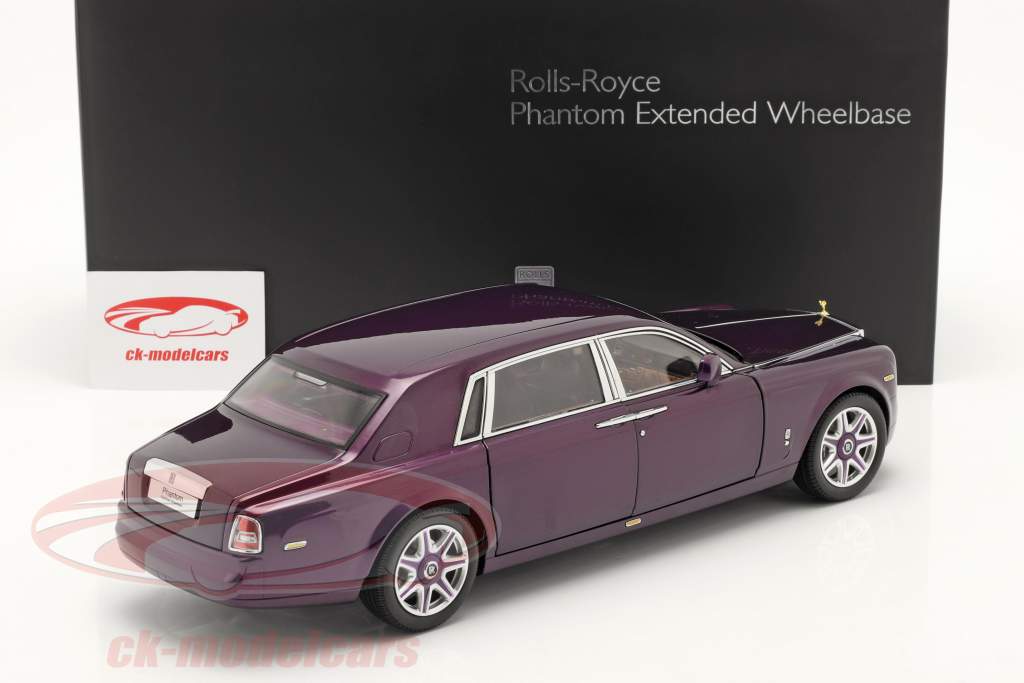 Rolls Royce Phantom Extended Wheelbase Byggeår 2015 mørke lilla 1:18 Kyosho