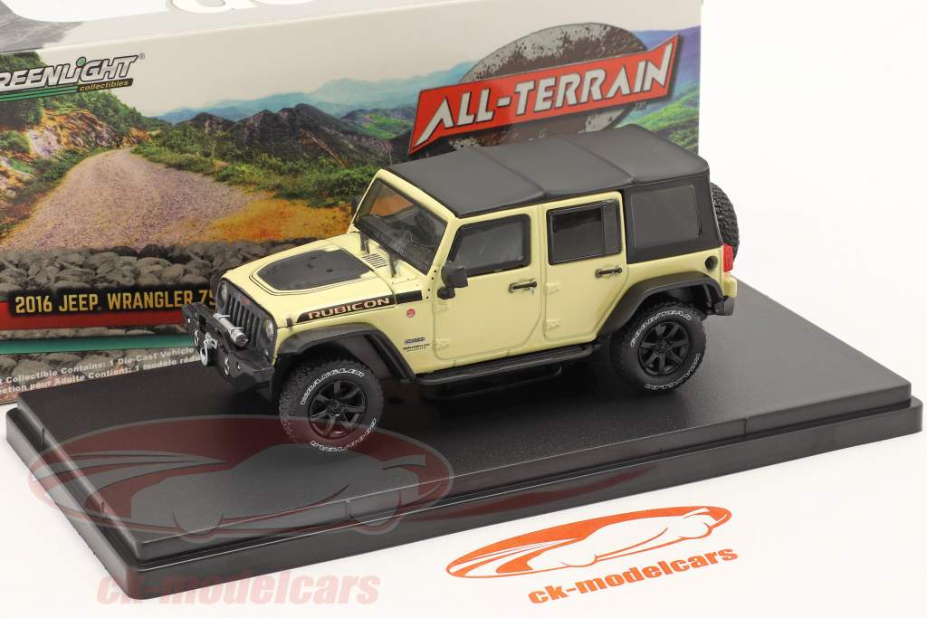Jeep Wrangler bouwjaar 2018 Unlimited Rubicon Recon beige 1:43 Greenlight