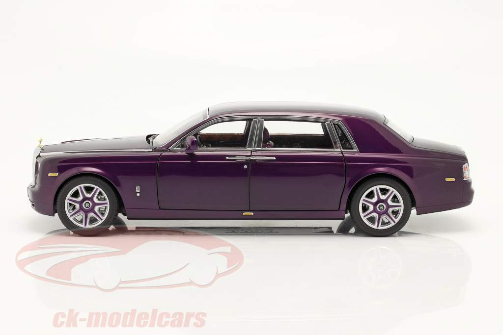 Rolls Royce Phantom Extended Wheelbase Byggeår 2015 mørke lilla 1:18 Kyosho