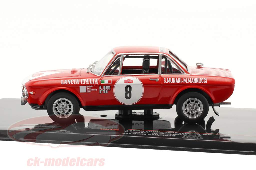 Lancia Fulvia 1600 Coupe HF #8 Rallye San Remo 1972 Munari, Mannucci 1:43 Ixo