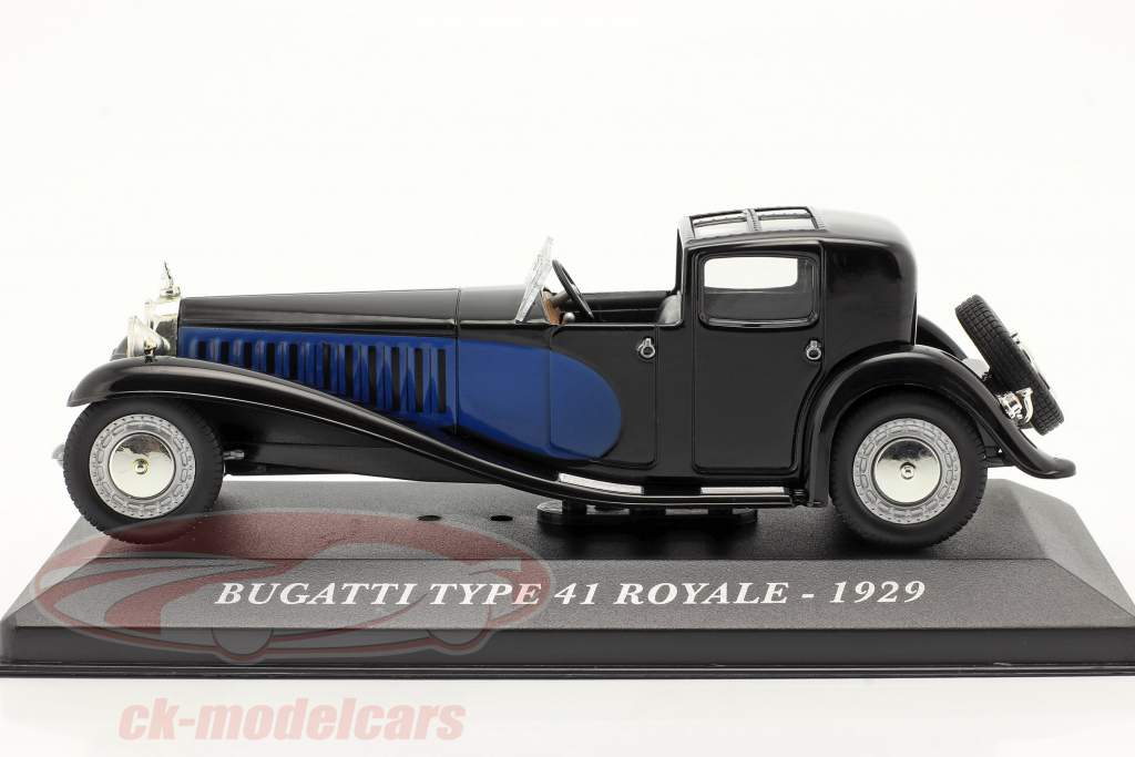 Bugatti Type 41 Royale Anno 1929 nero / blu 1:43 Altaya