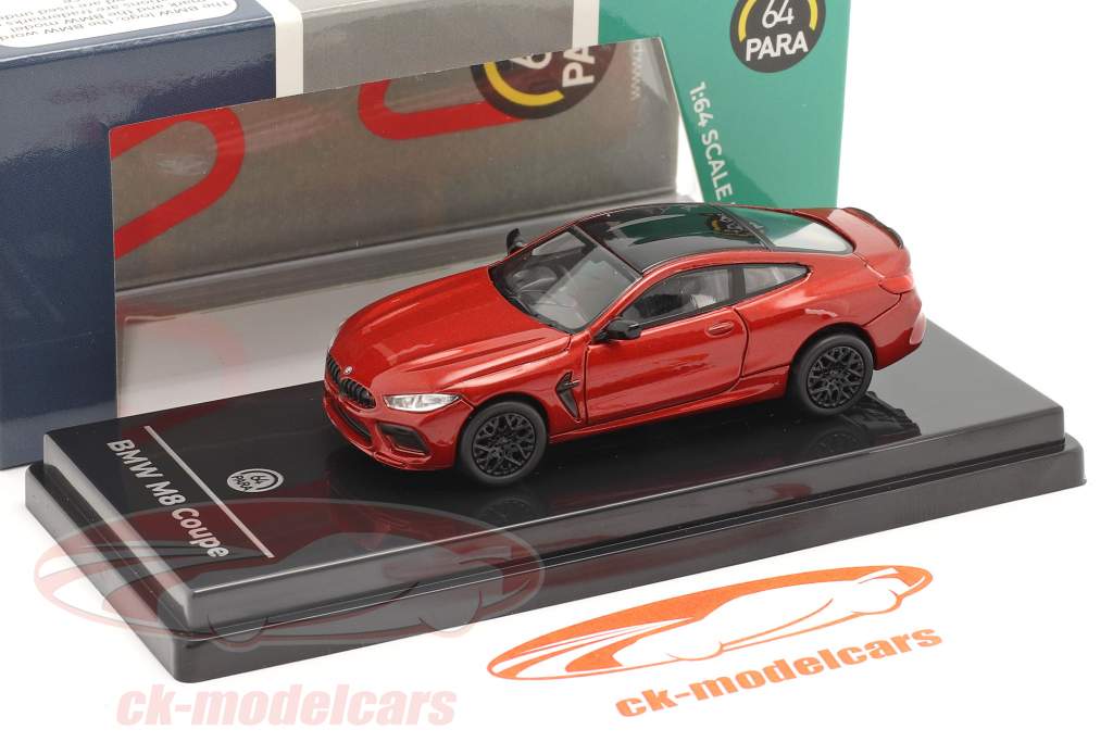 BMW M8 Coupe RHD year 2018 motegi red 1:64 Paragon Models