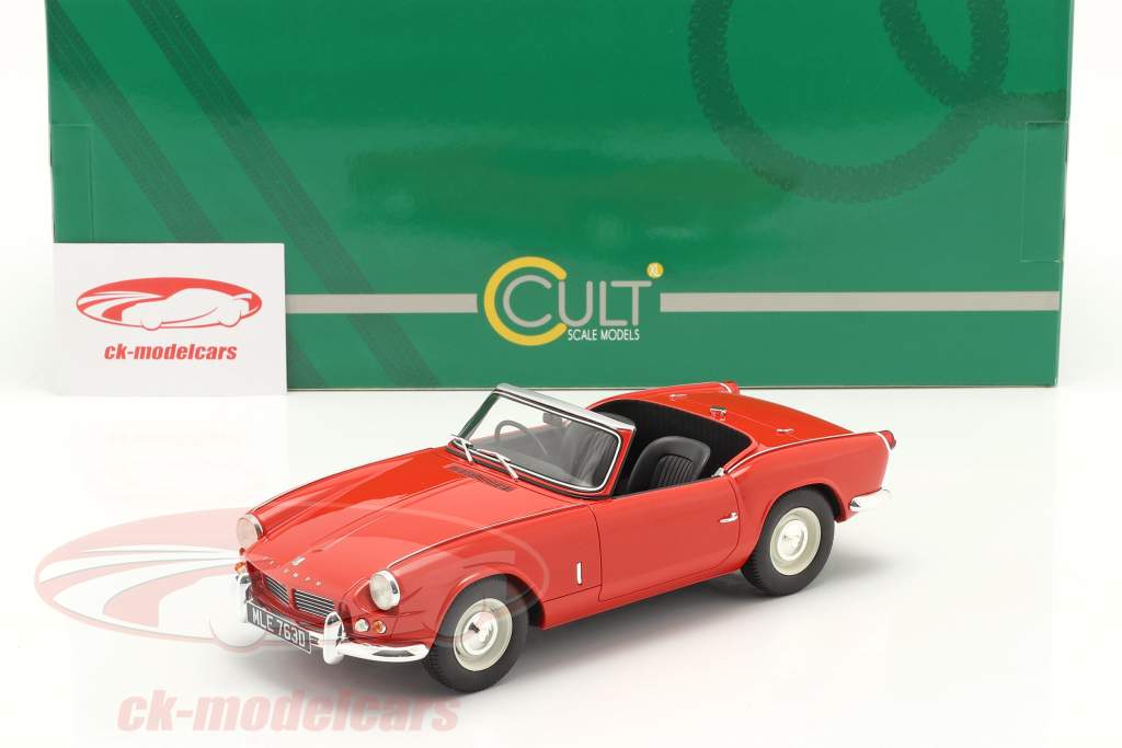 Triumph Spitfire MKII Byggeår 1965 Rød 1:18 Cult Scale