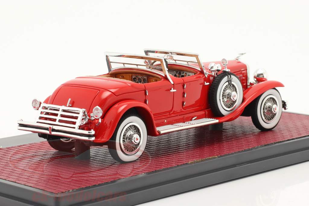 Duesenberg SJ Torpedo Phaeton Walker LaGrande Год постройки 1990 красный 1:43 Matrix