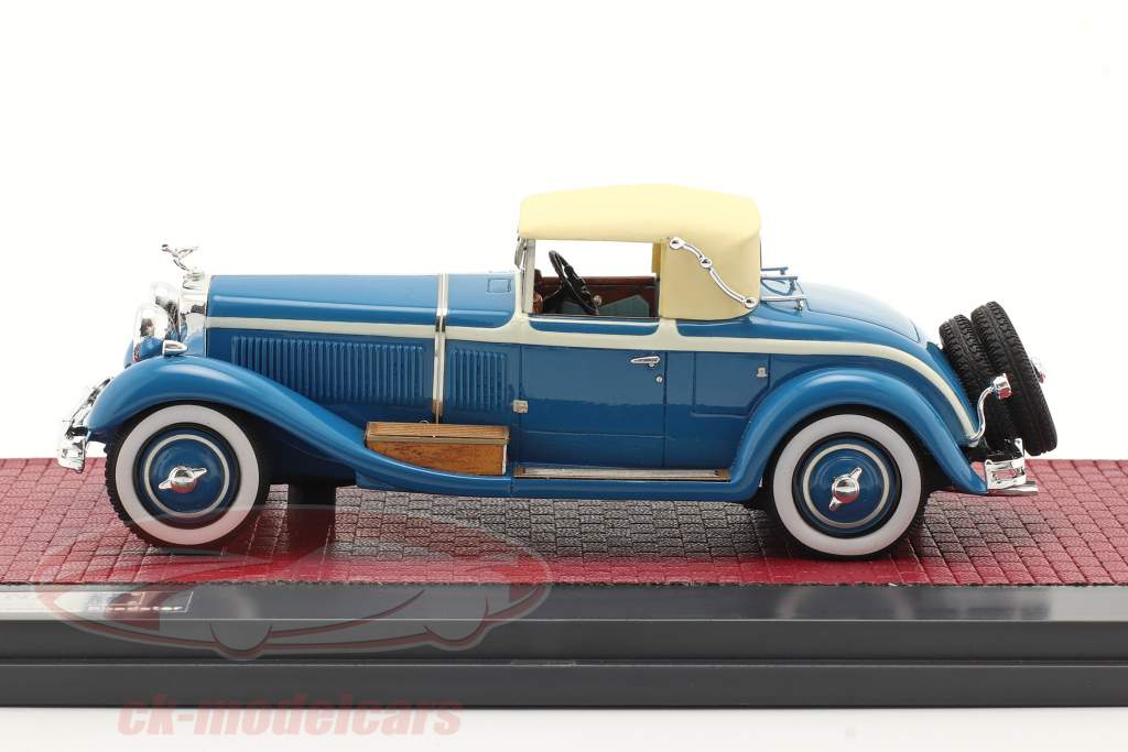 Isotta Fraschini 8A SS Castagna Roadster Closed Baujahr 1929 blau 1:43 Matrix
