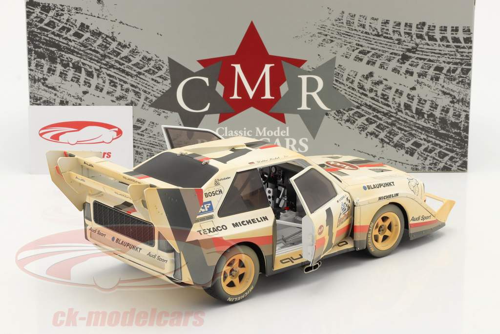 Audi Sport quattro S1 E2 #1 Vencedora Pikes Peak 1987 Röhrl Dirty Version 1:18 CMR