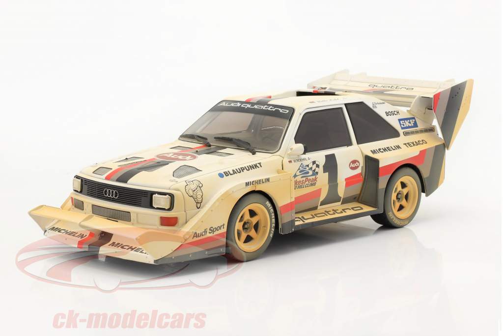Audi Sport quattro S1 E2 #1 Winner Pikes Peak 1987 Röhrl Dirty Version 1:18 CMR