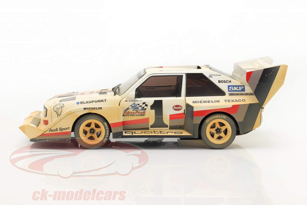 Audi Sport quattro S1 E2 #1 Winner Pikes Peak 1987 Röhrl Dirty Version 1:18 CMR