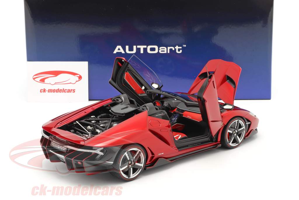 Lamborghini Centenario Roadster Byggeår 2016 Rød metallisk 1:18 AUTOart
