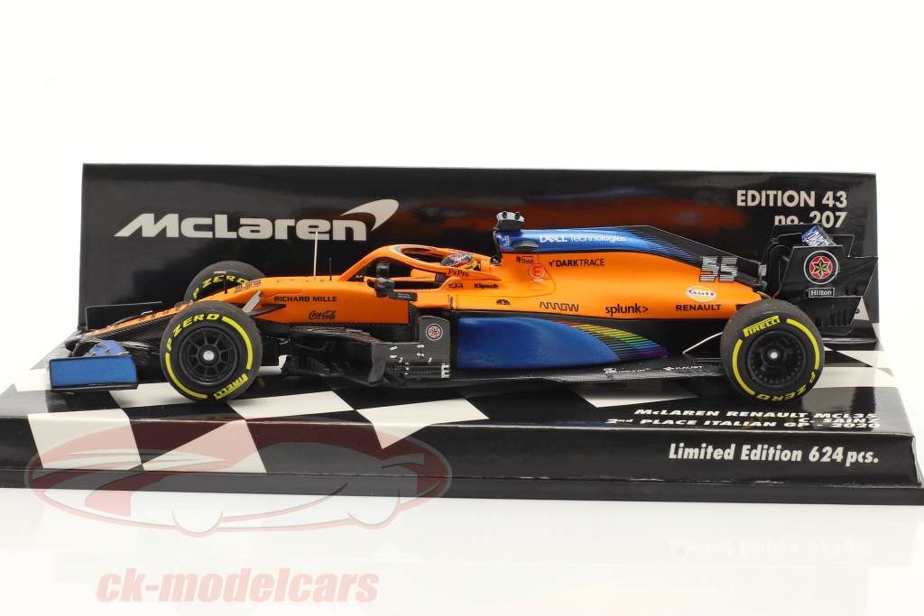 Carlos Sainz McLaren MCL35 #55 2nd Italy GP F1 2020 1:43 Minichamps
