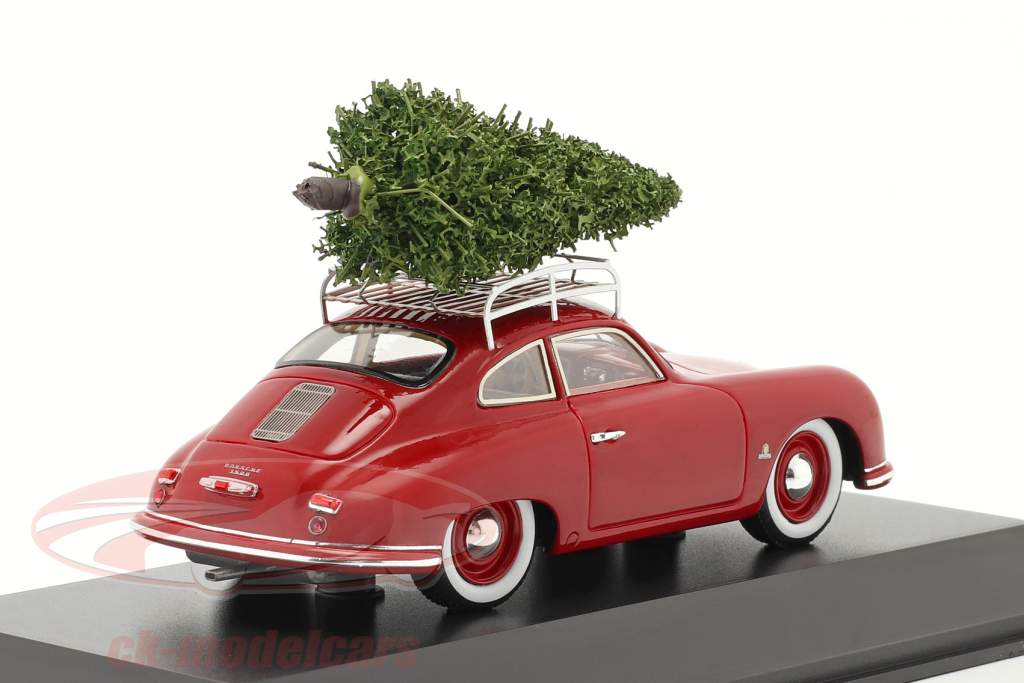 Porsche 356 vermelho com árvore de Natal 1:43 Spark