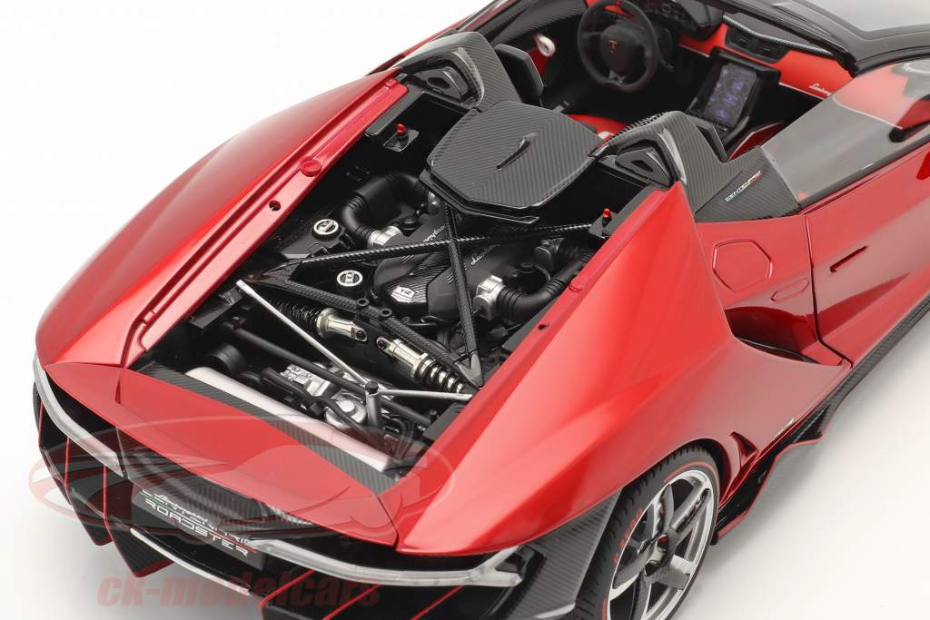Lamborghini Centenario Roadster Byggeår 2016 Rød metallisk 1:18 AUTOart