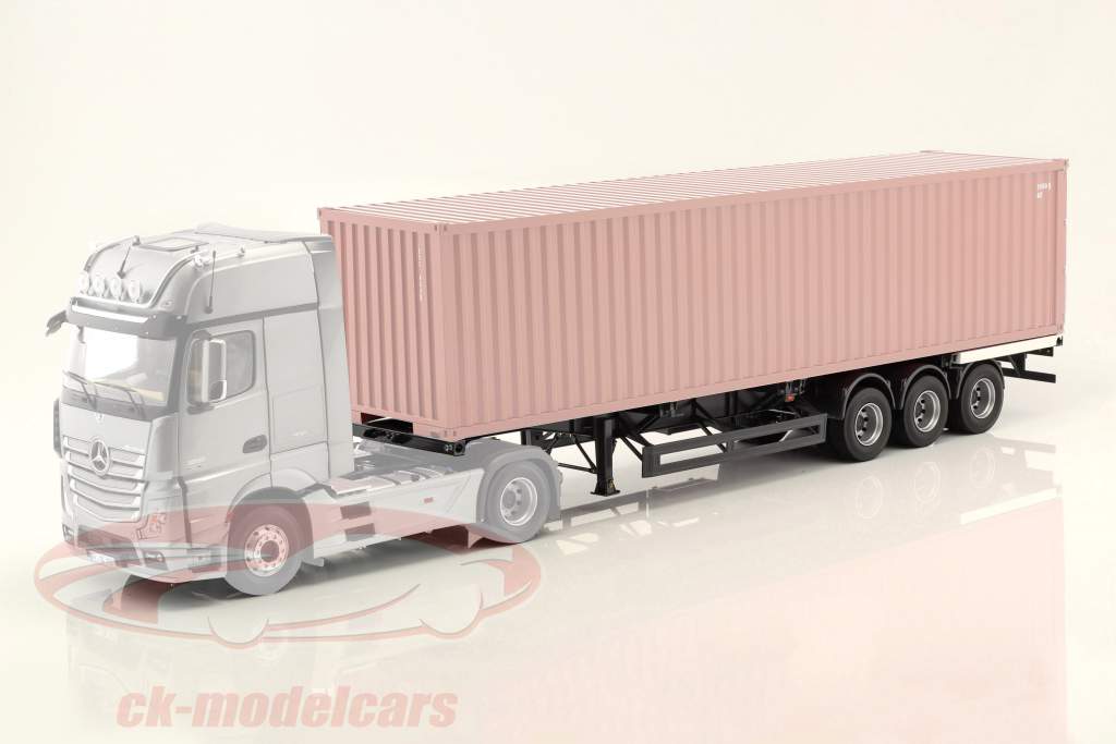 Semi trailers Internacional com mais branco placa para Recipiente 1:18 NZG