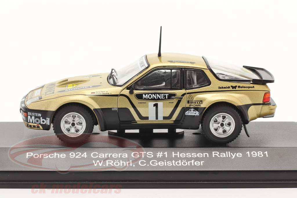 Porsche 924 Carrera GTS #1 Gagnant Rallye Hessen 1981 Röhrl, Geistdörfer 1:43 CMR