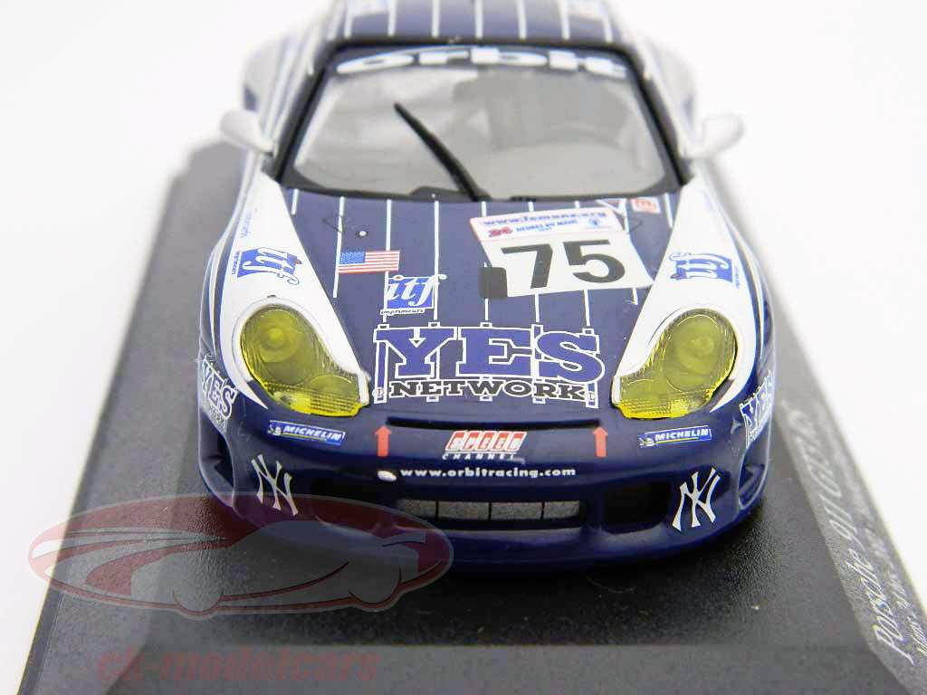 Porsche 911 GT3 RS #75 24h LeMans 2002 Hindery / Baron / Kester 1:43 Minichamps