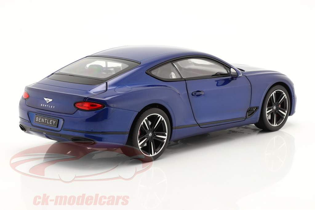 Bentley Continental GT Année de construction 2018 sequin bleu 1:18 Norev