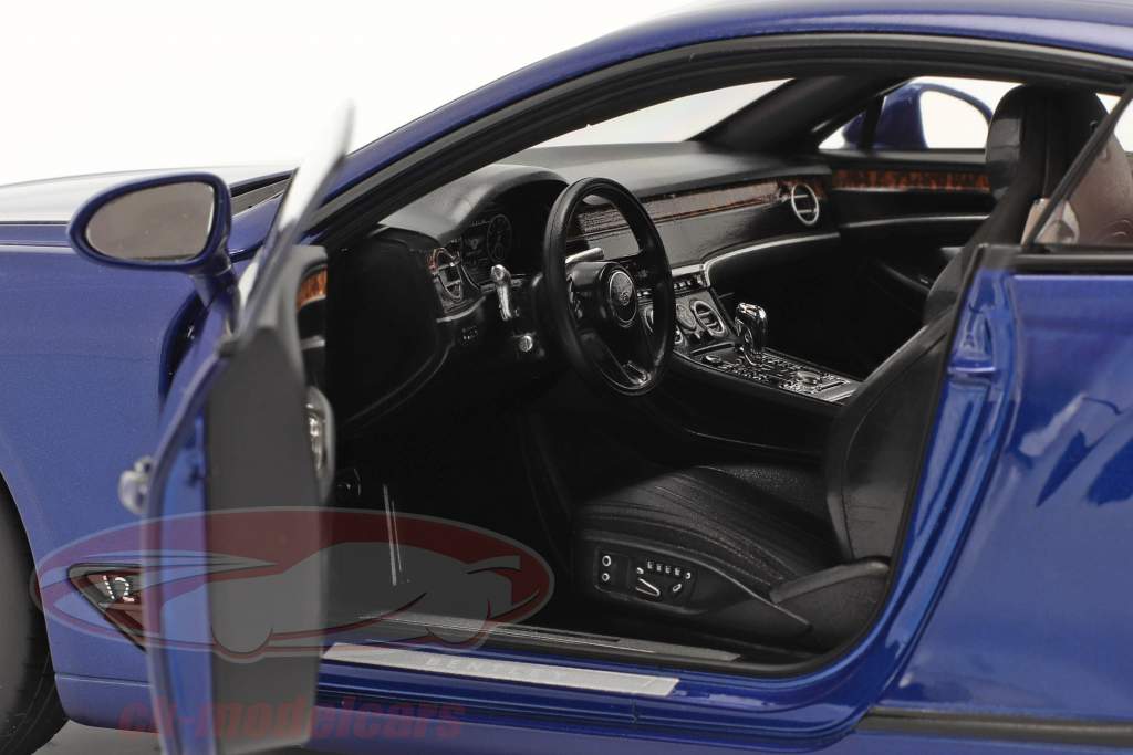 Bentley Continental GT Année de construction 2018 sequin bleu 1:18 Norev